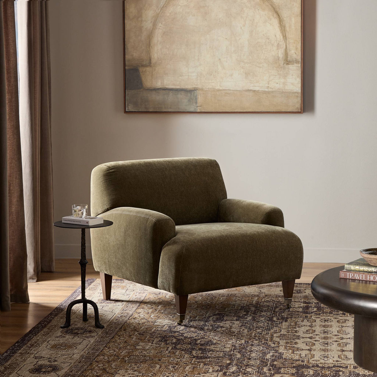 Amber Lewis x Four Hands Kent Chair Malmo Olive