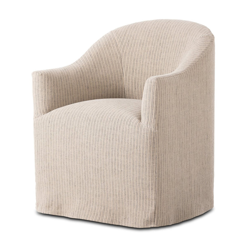 Cove Dining Chair with Casters in Laine Navy