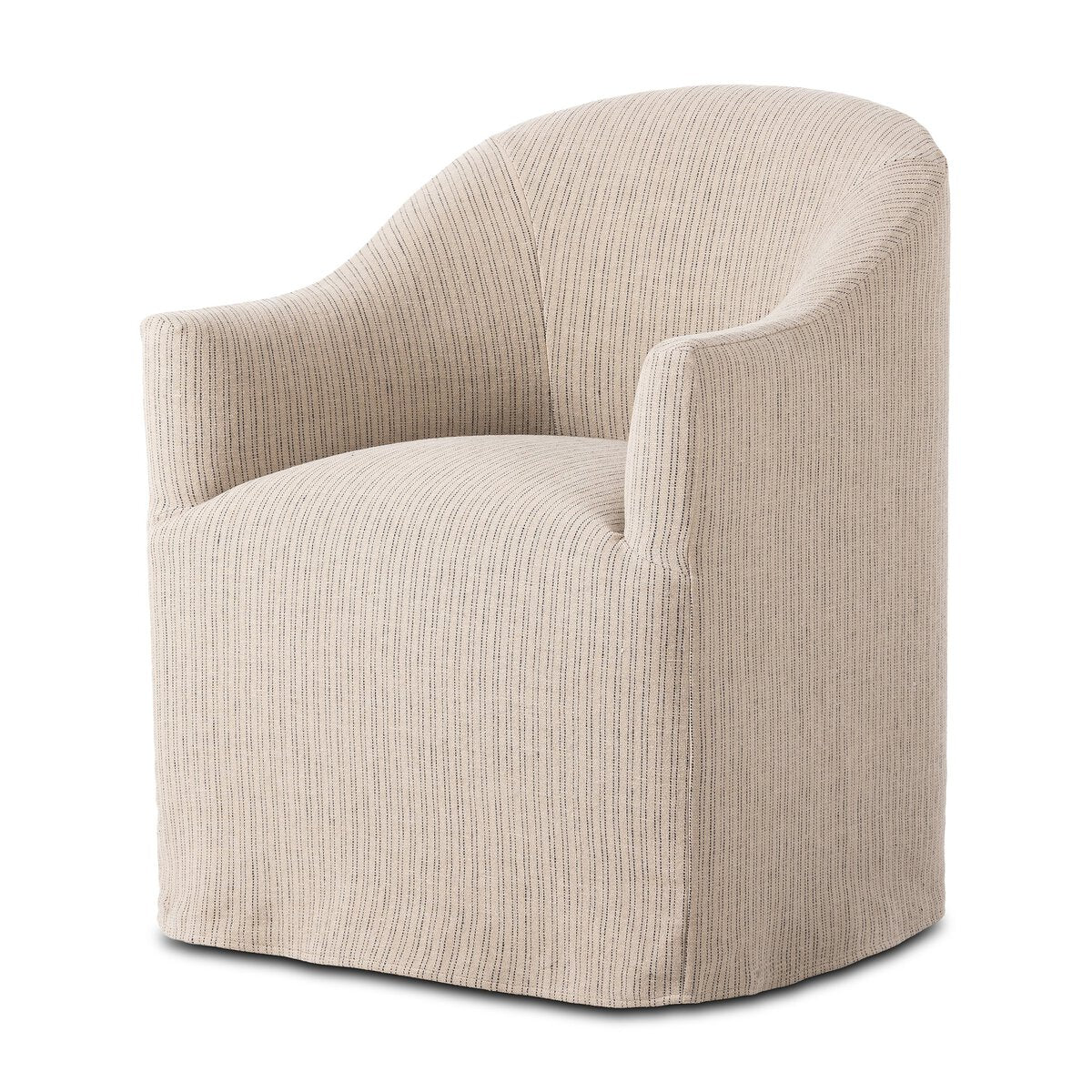 Cove Dining Chair with Casters in Laine Navy