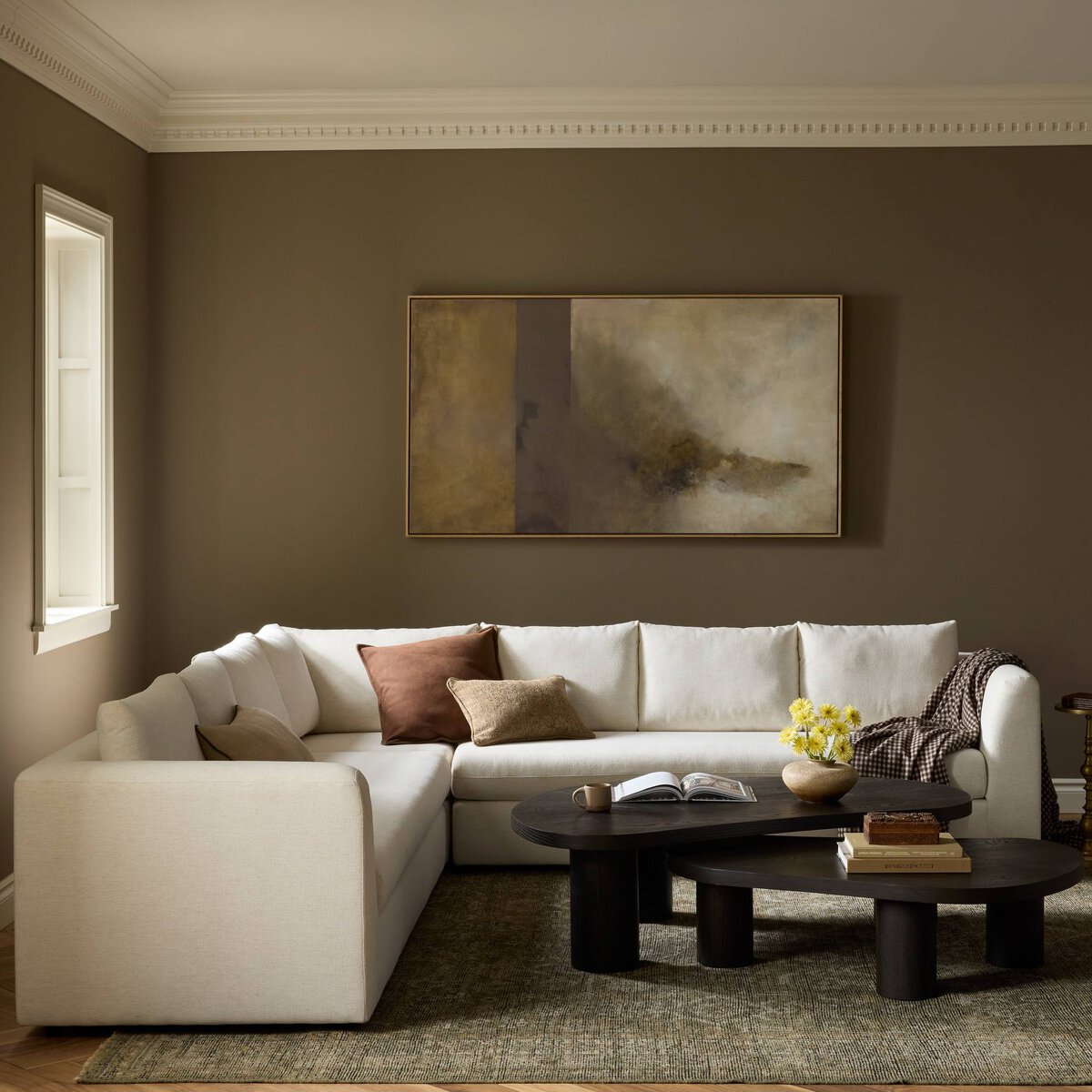 Anissa 3-Piece Corner Sectional in Crypton Nomad Snow