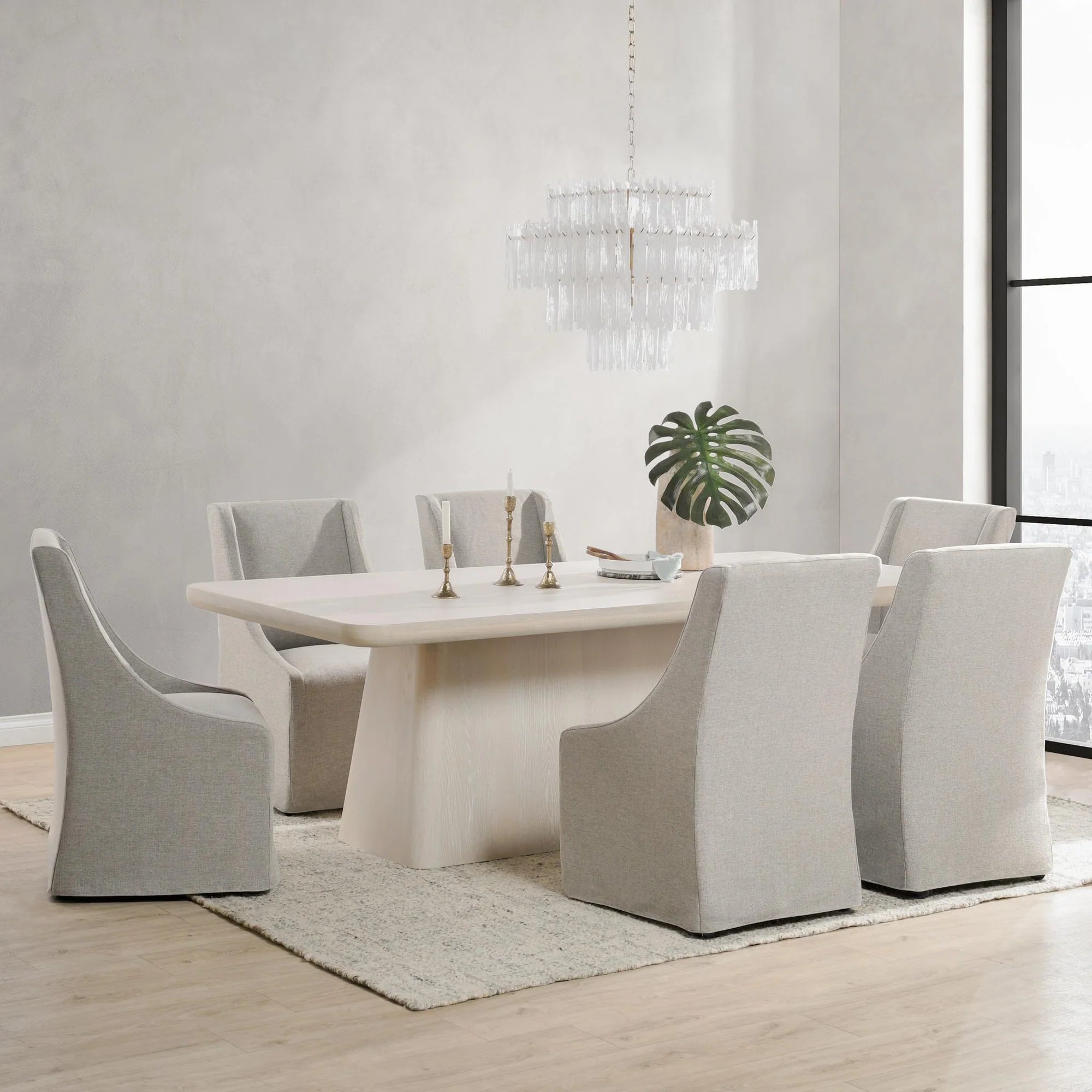 Orlando Dining Table - Milk White
