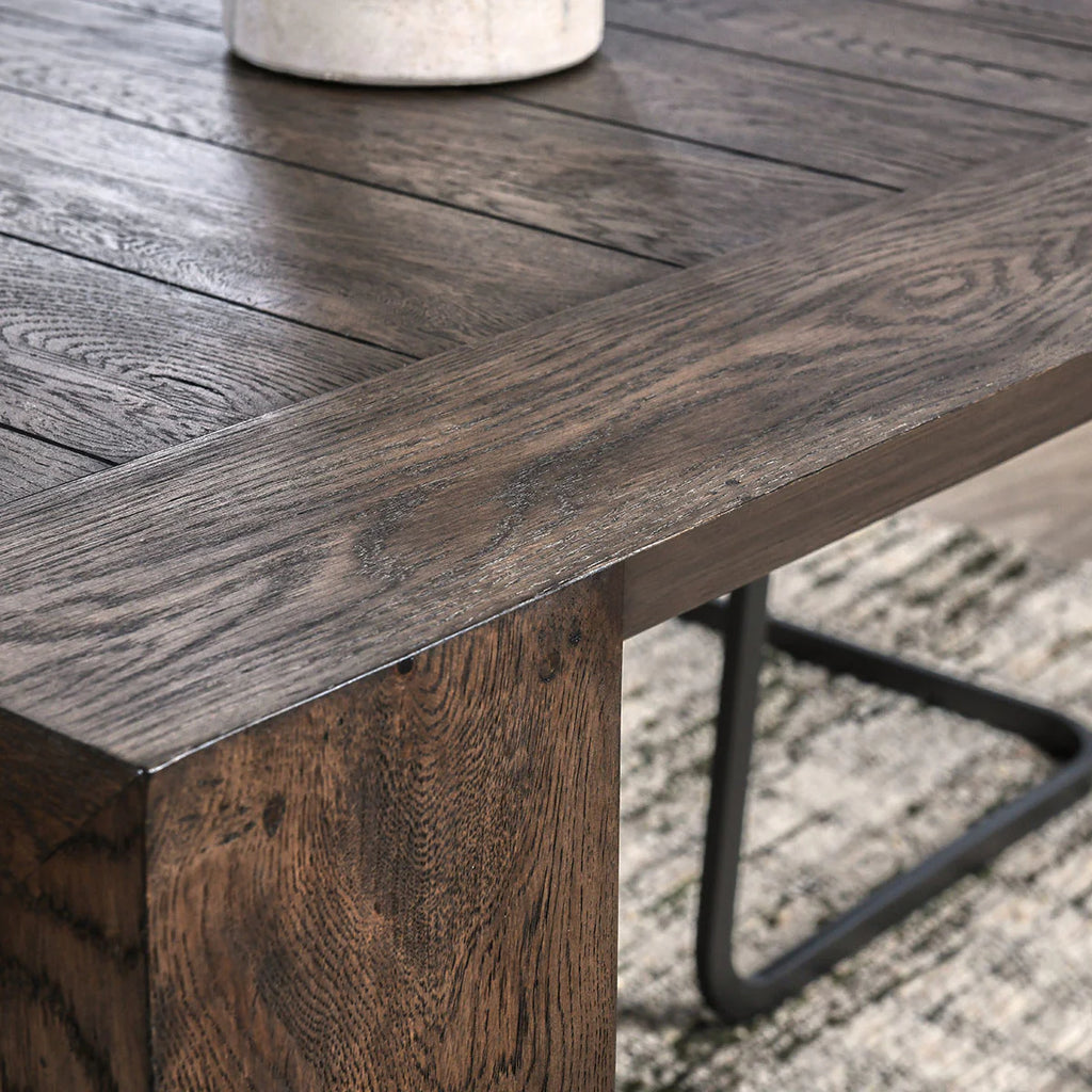 Troy Dining Table - Suede Brown