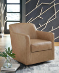 Bradney Leather Swivel Accent Chair