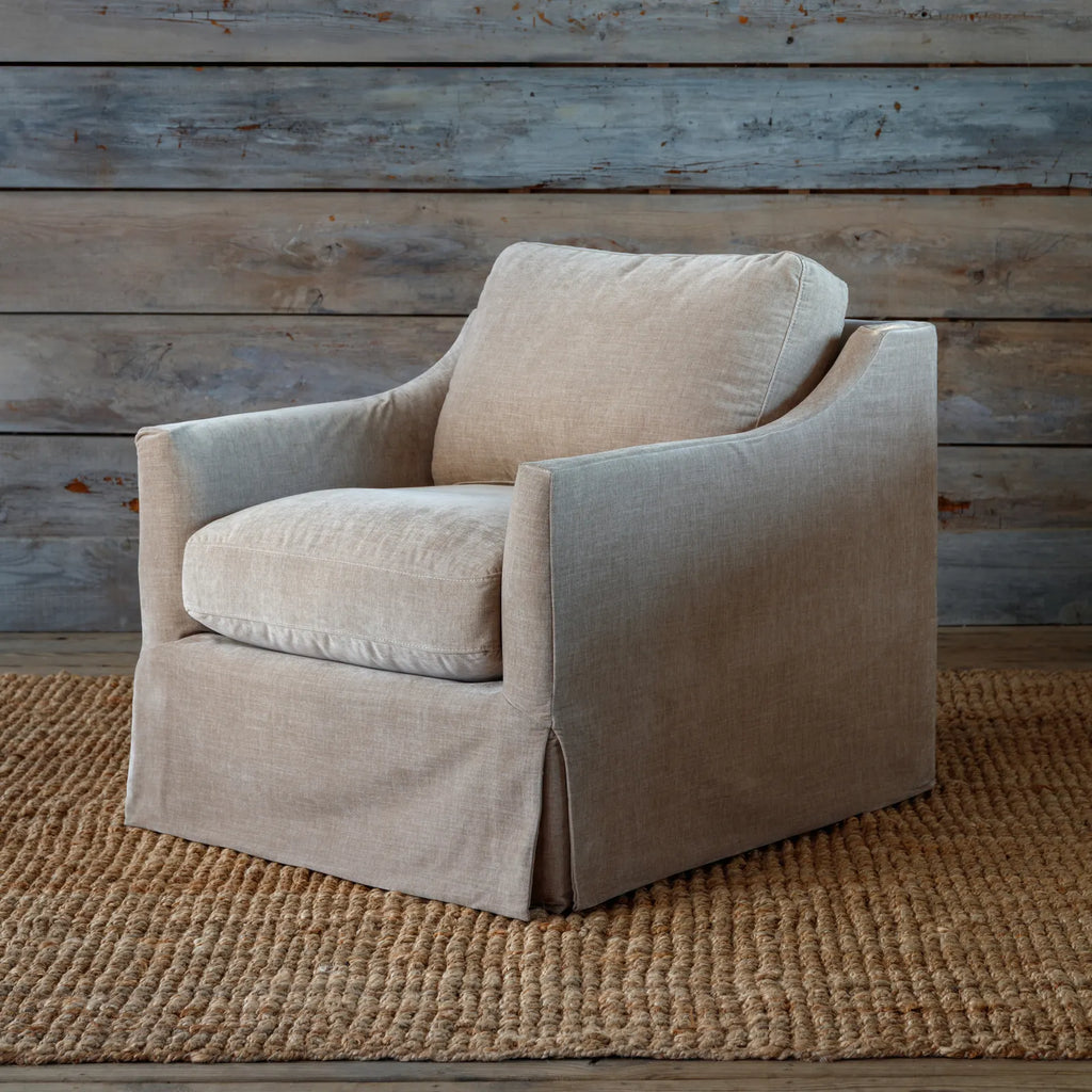 Madeline Swivel Chair in Sahara Vintage Velvet